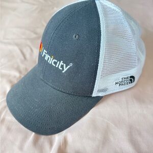 The North Face Gray and White Cap